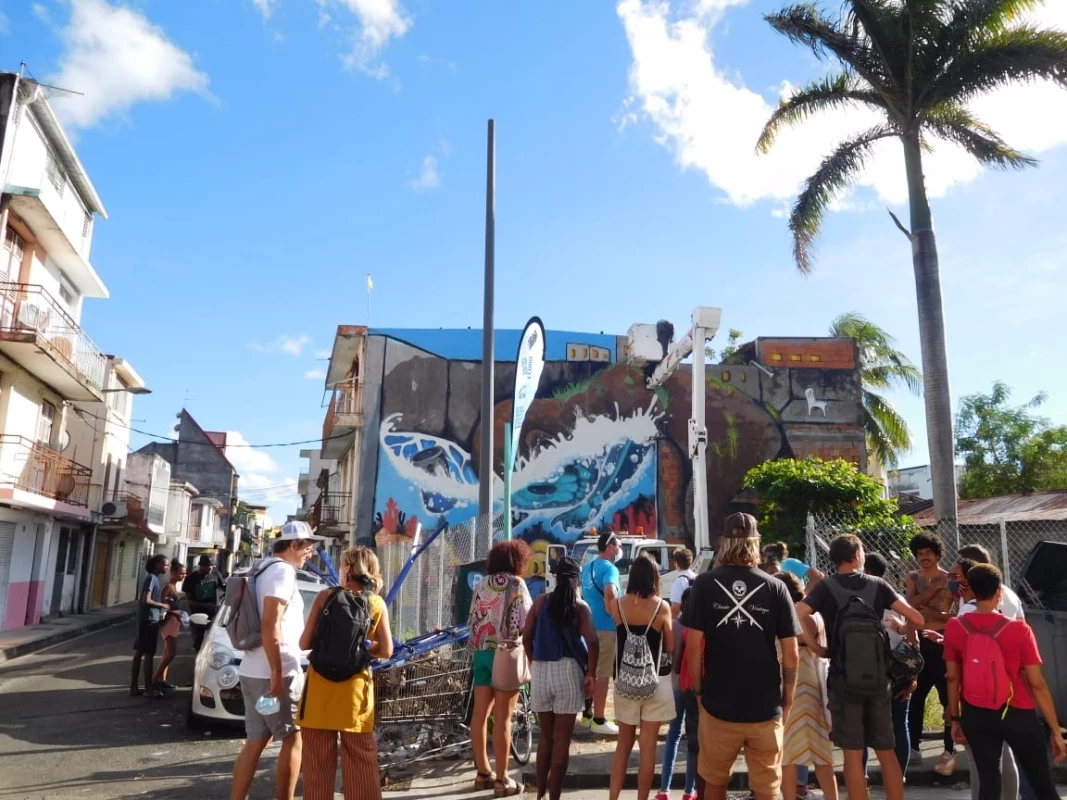 Milmurs production, Street-art, Martinique, Montréal, Bahbou Floro - festival Fort de France 2020