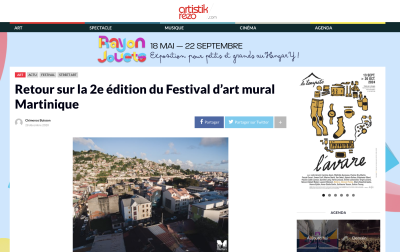 Milmurs production, Street-art, Martinique, Montréal, Inside-out - festival fort de france 2020