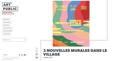 Milmurs production, Street-art, Martinique, Montréal, Doras - festival montréal 2022